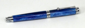 Shimmering Blues on Rollerball Pen - Timber Creek Turnings