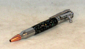 Abalone Shell Chips on Bolt Action Pen - Timber Creek Turnings