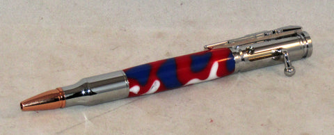 Patriotic Camo on Bolt Action Pen - Timber Creek Turnings