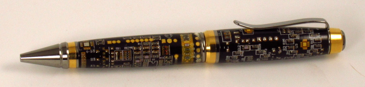 Black Circuit Board on Cigar Pen