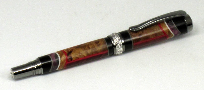 Segmented Design on Rollerball Pen - Timber Creek Turnings