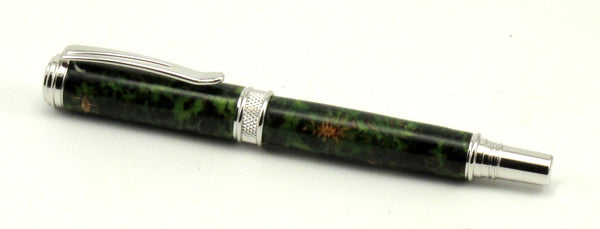 Pinecones in Green Acrylic on Rollerball Pen - Timber Creek Turnings